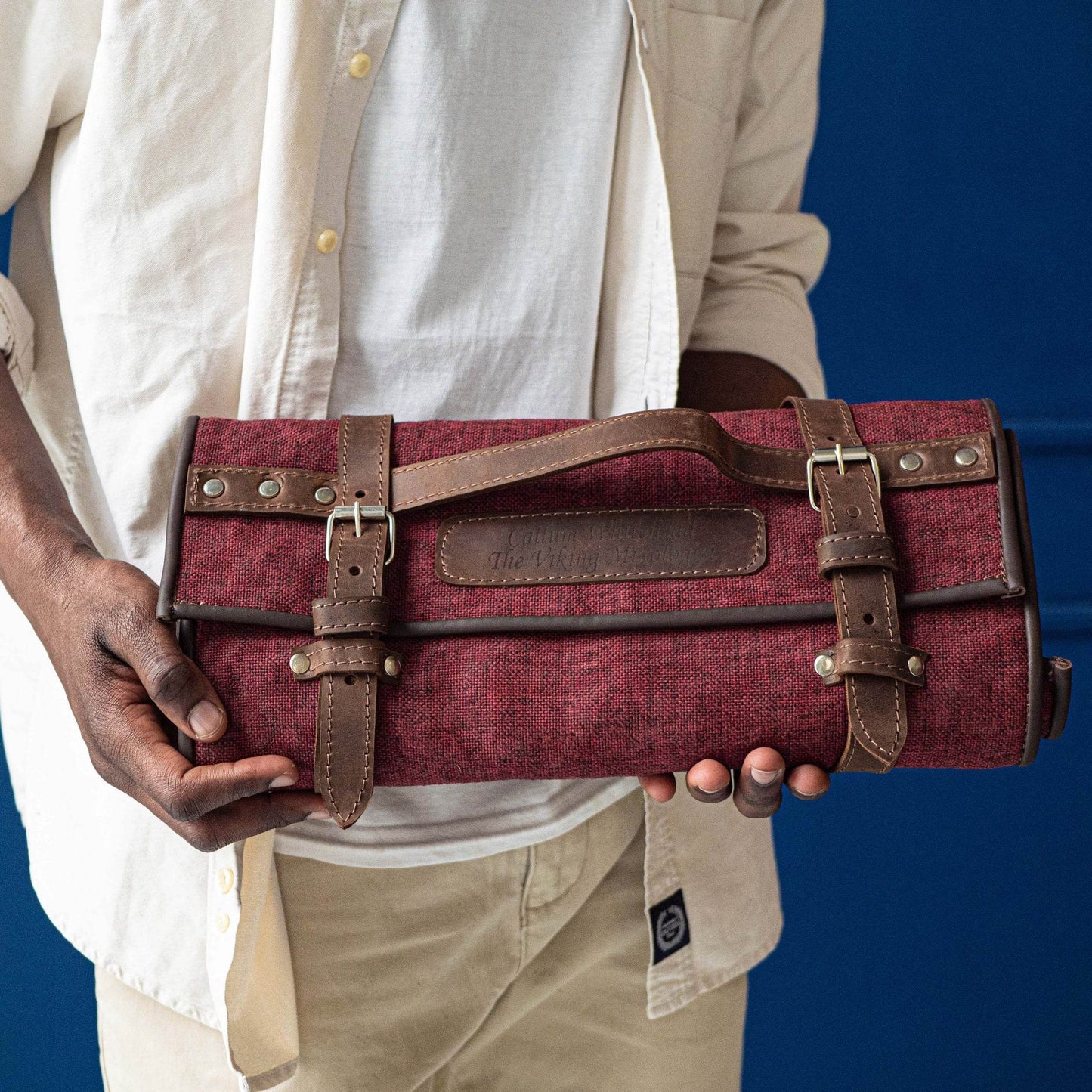 Bartender Tool Bag – Canvas with Leather Accents - Chefrollbag