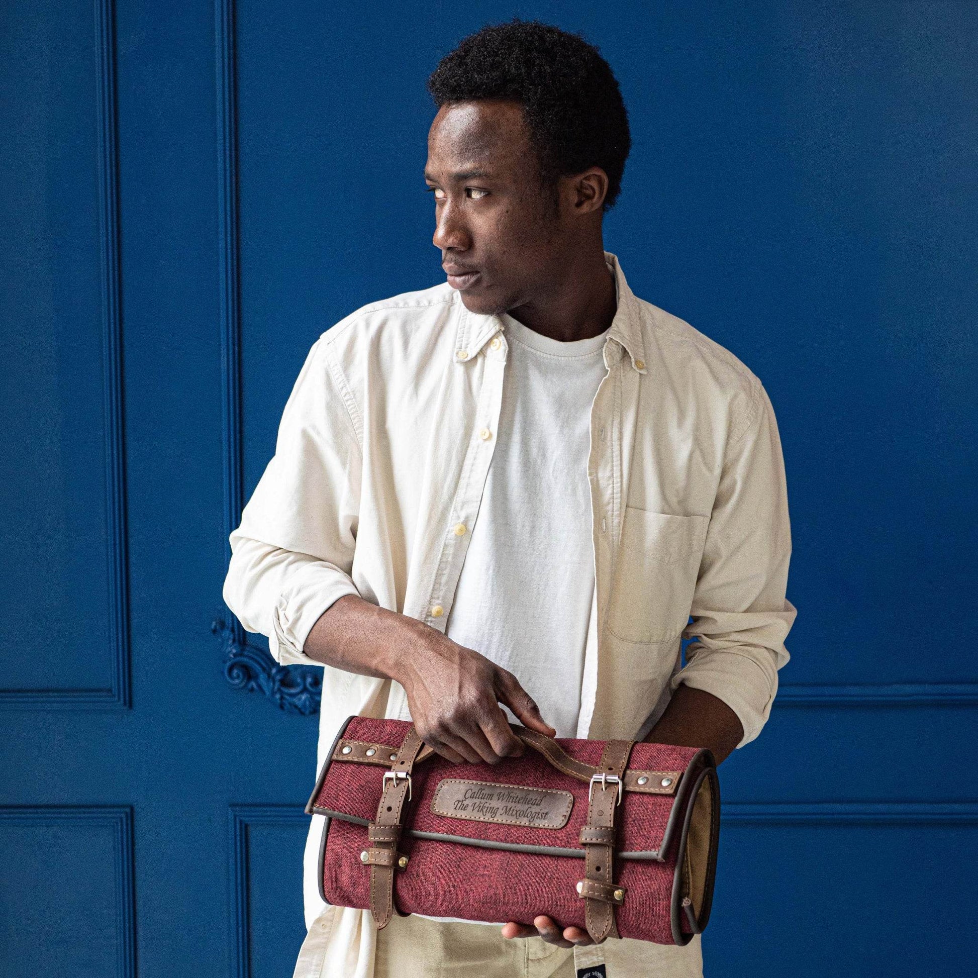 Bartender Tool Bag – Canvas with Leather Accents - Chefrollbag