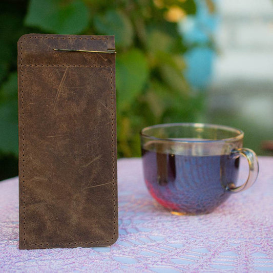 Vintage-Style Leather Bill Holder for Cafes & Restaurants - Chefrollbag