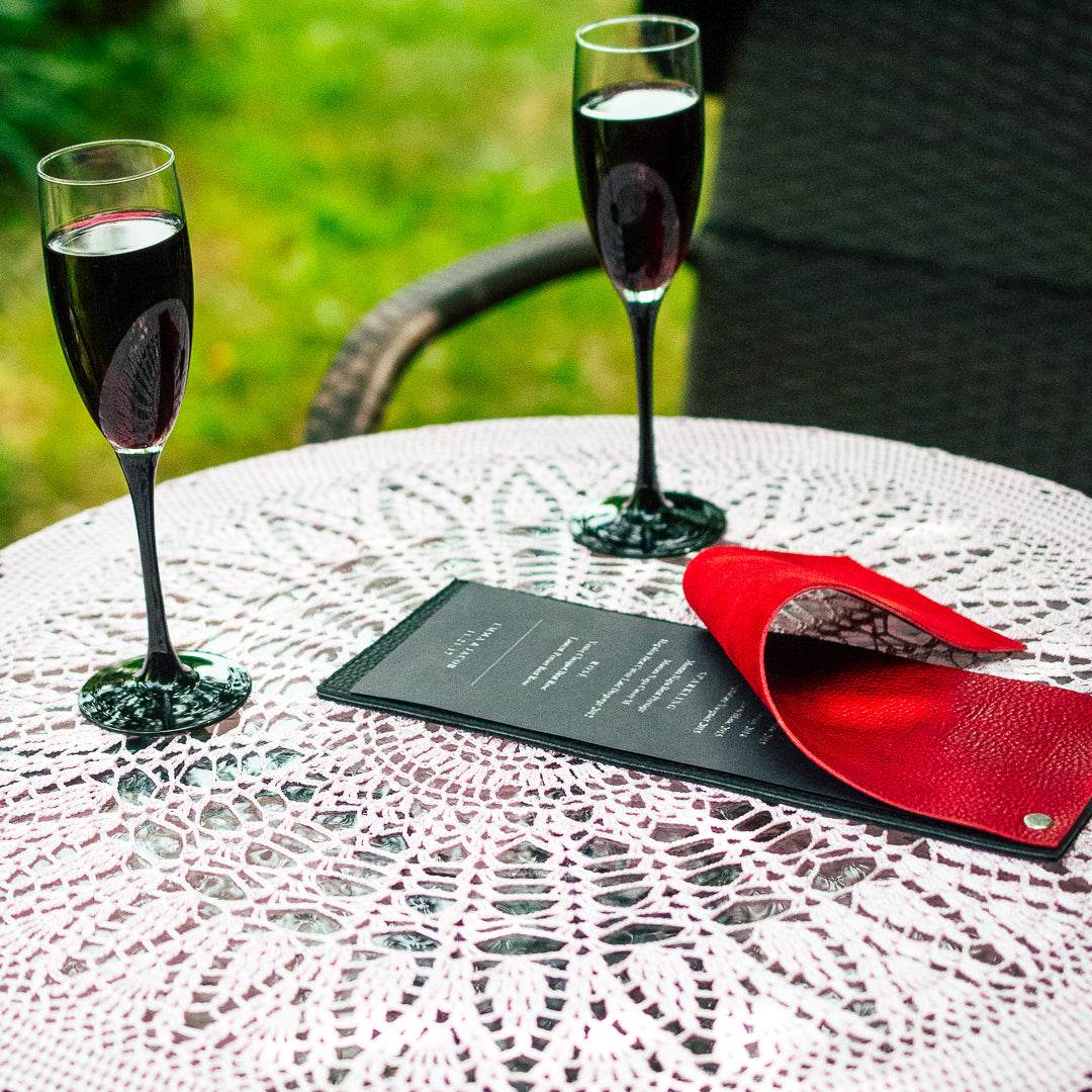 Leather Cocktail Menu – Elegant & Customizable Menu Cover - Chefrollbag