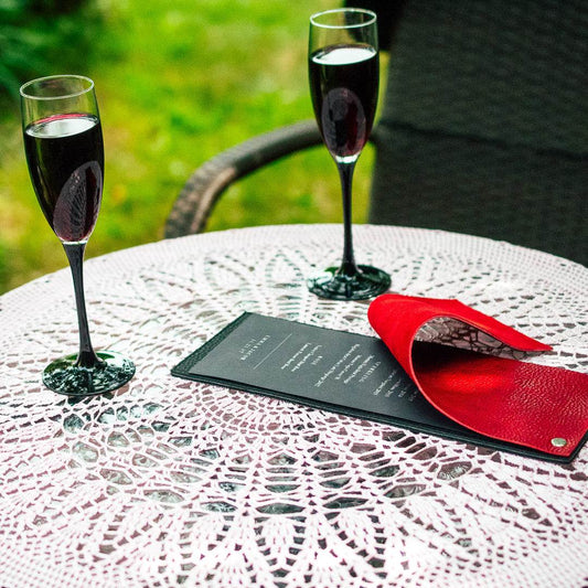 Leather Cocktail Menu – Elegant & Customizable Menu Cover - Chefrollbag
