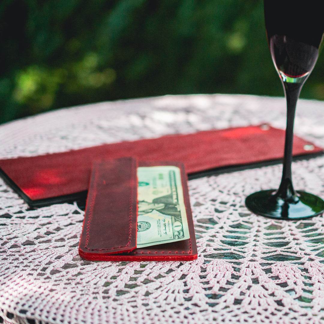 Leather Cocktail Menu – Elegant & Customizable Menu Cover - Chefrollbag