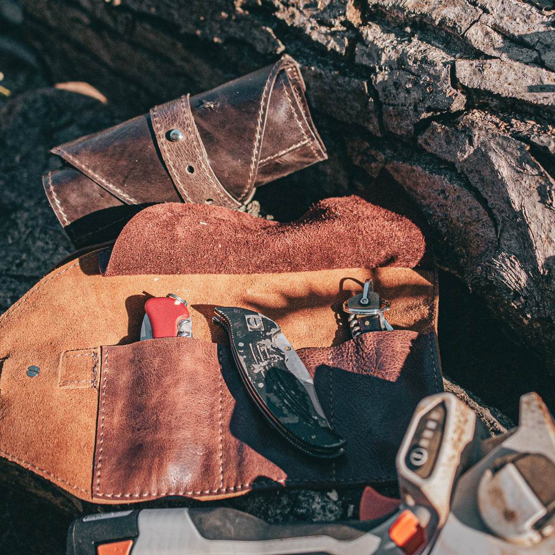 Pocket Knife Roll – Soft Leather Organizer for Your Favorite Blades - Chefrollbag